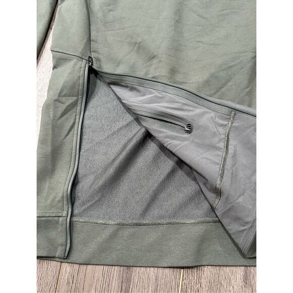 Lululemon Sweater Men  Pullover City Sweat Crew Size Large Zip Stretch - Picture 5 of 6